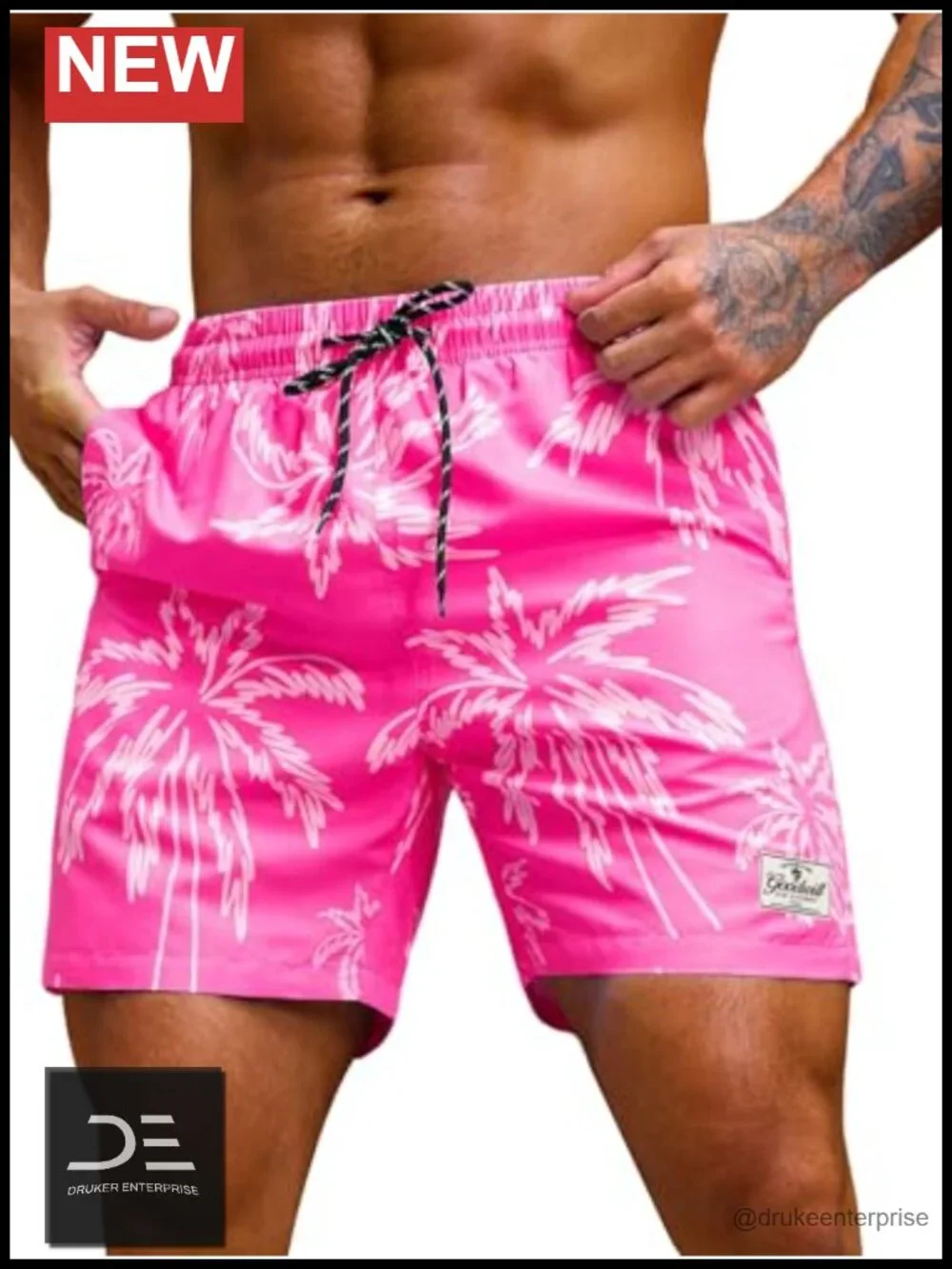 Men's Quick Dry Swim Trunks with Pockets Board Shorts